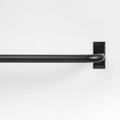 Matte Black 1" Room Darkening Curtain Rod 32"-48"