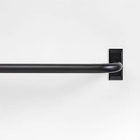 Matte Black 1" Room Darkening Curtain Rod 32"-48"