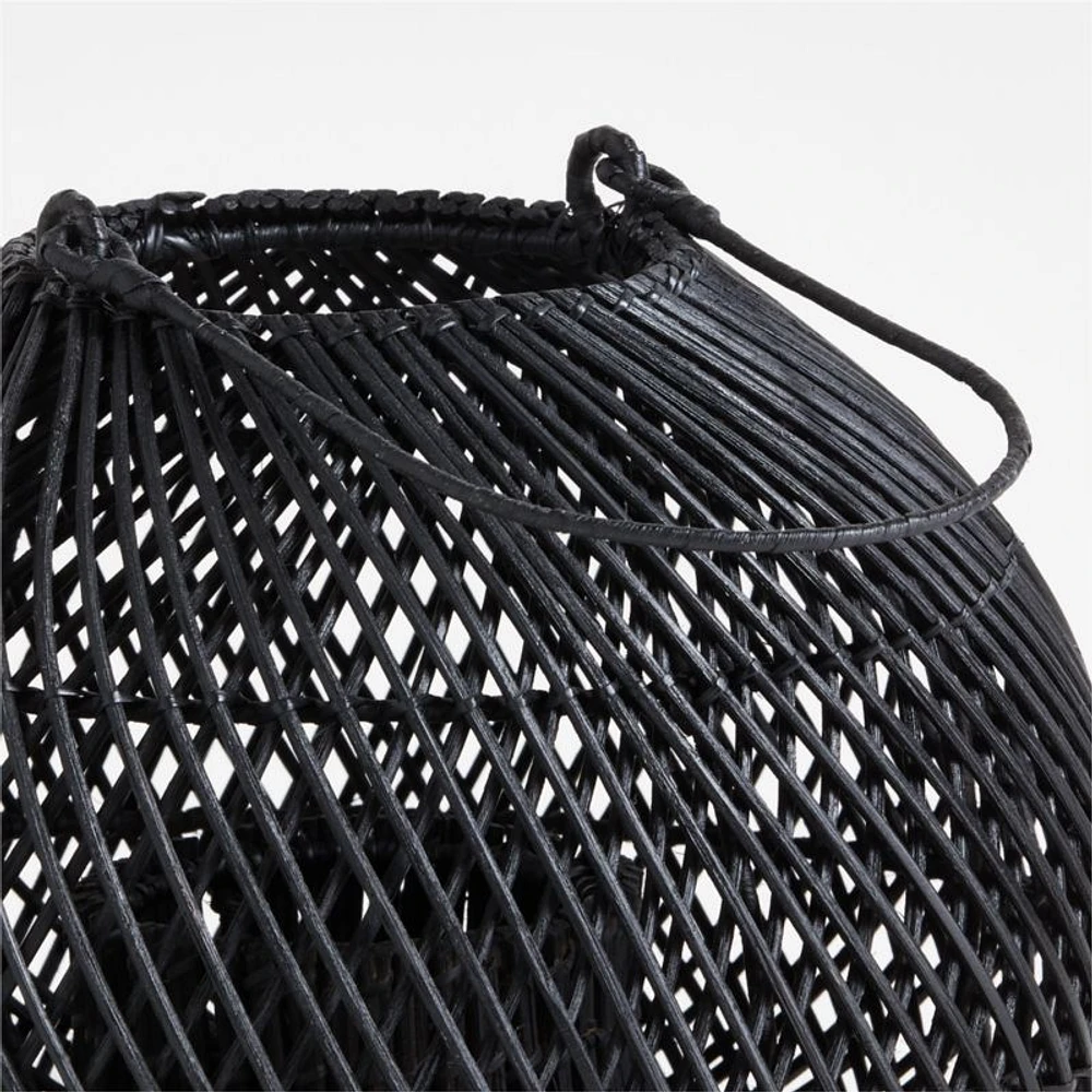 Rota Black Woven Lantern 9"