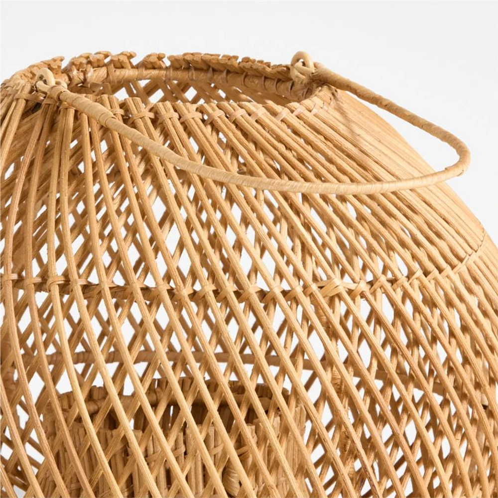 Rota Natural Woven Lantern 9"