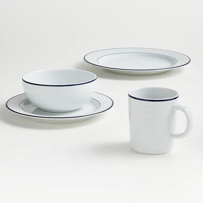 Roulette Blue Band 4-Piece Place Setting