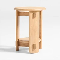 Rowan Natural Wood Round Nursery Side Table