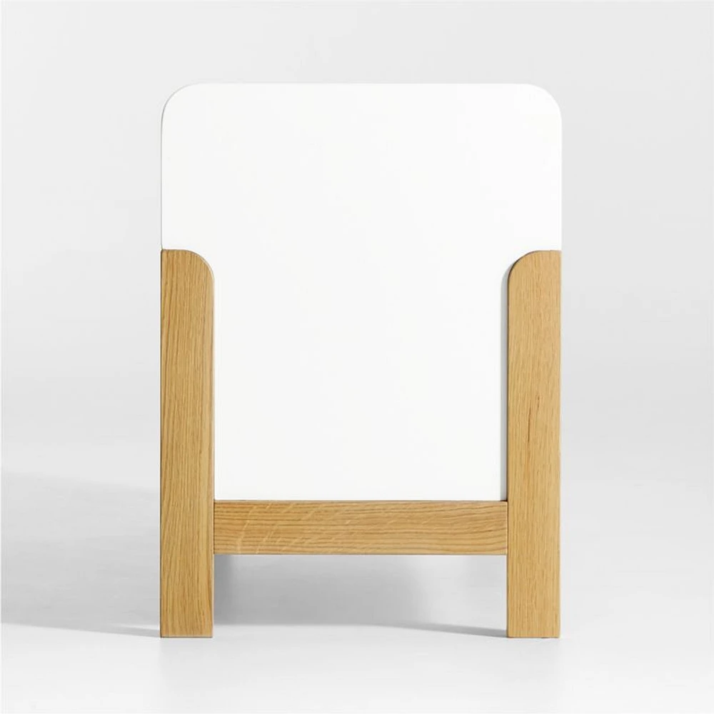 Rue White Wood 3-Cube Low Bookcase