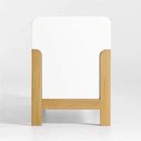 Rue White Wood 3-Cube Low Bookcase