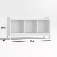 Rue Natural Wood 3-Cube Low Bookcase