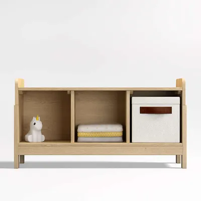 Rue Natural Wood -Cube Low Bookcase