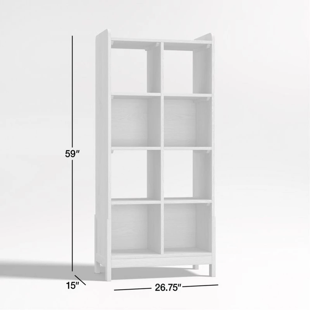 Rue Natural Wood 8-Cube Bookcase