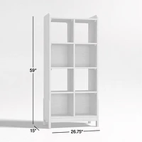 Rue Natural Wood 8-Cube Bookcase