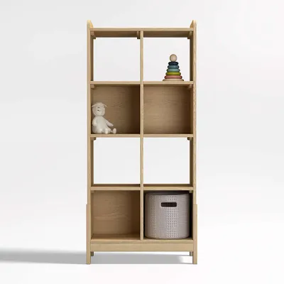 Rue Natural Wood 8-Cube Bookcase