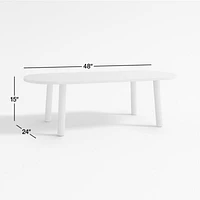 Rue Adjustable White Wood Kids Play Table with 15" Legs