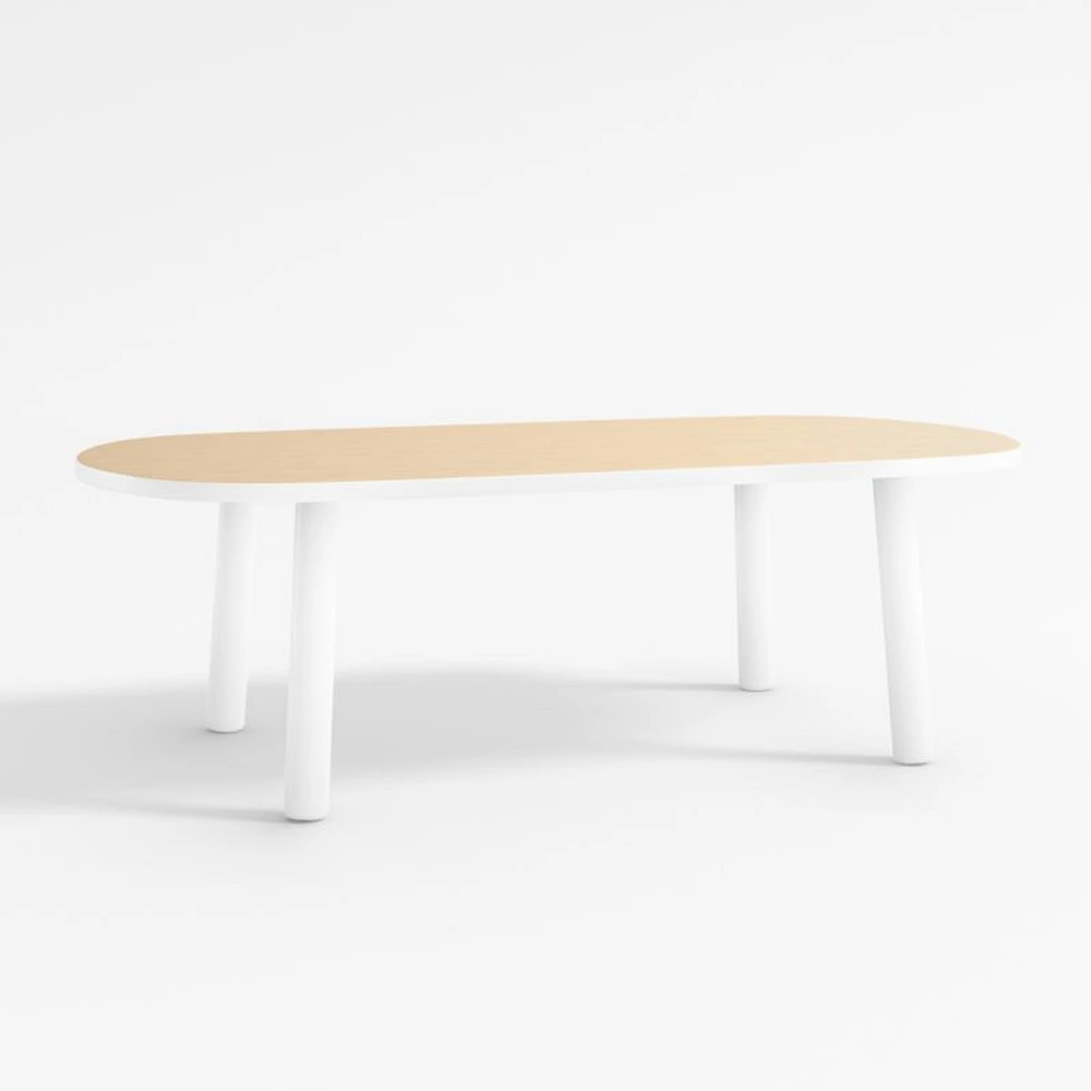 Rue Adjustable White Wood Kids Play Table with 15" Legs