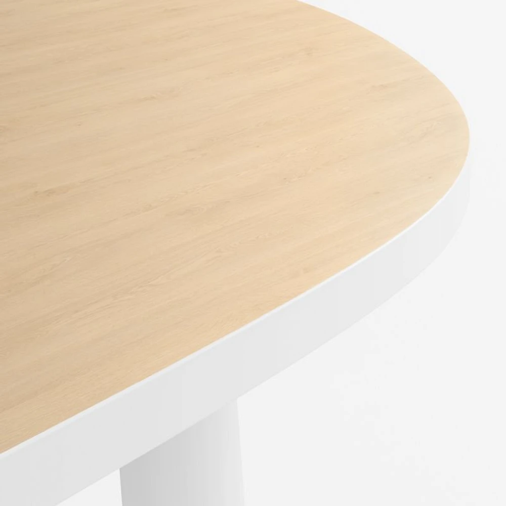 Rue Adjustable White Wood Kids Play Table with 15" Legs