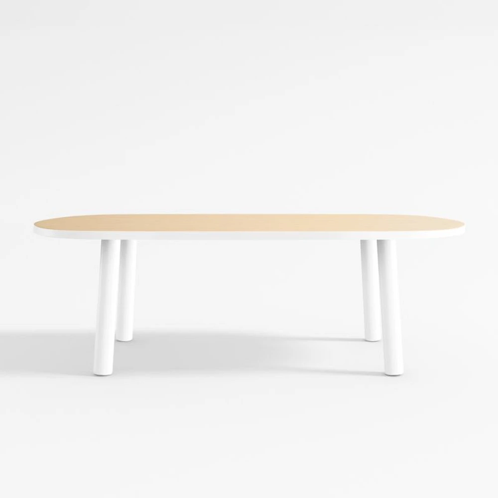 Rue Adjustable White Wood Kids Play Table with 15" Legs