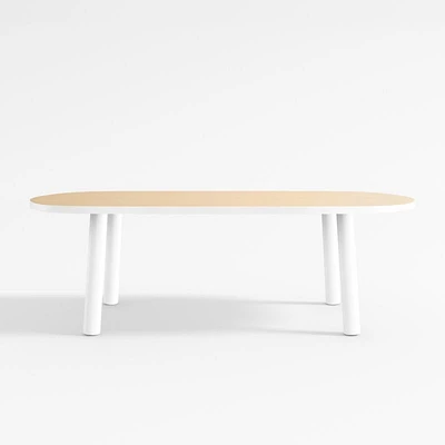 Rue Adjustable White Wood Kids Play Table with 15" Legs