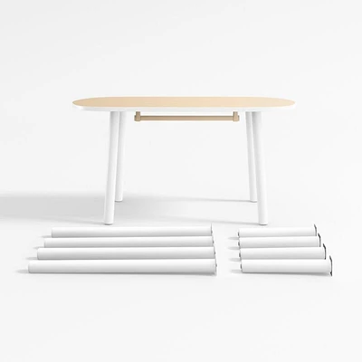 Rue White Wood Kids Play Table, Leg Set & Paper Roll Holder