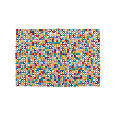 Hand-Tufted Rainbow Polka Dot Kids Rug 4x6