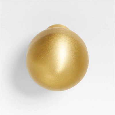 Rune Round Brass Knob