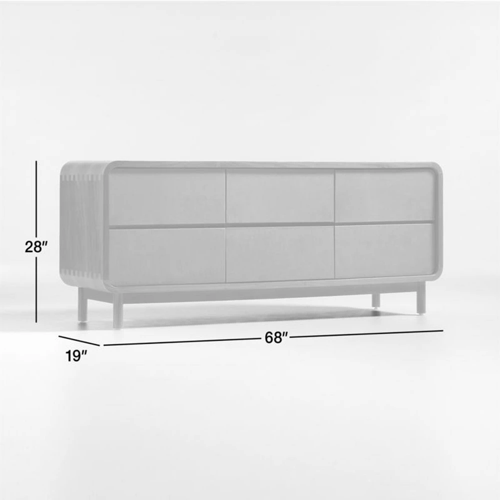 Shinola Runwell Walnut 6-Drawer Dresser