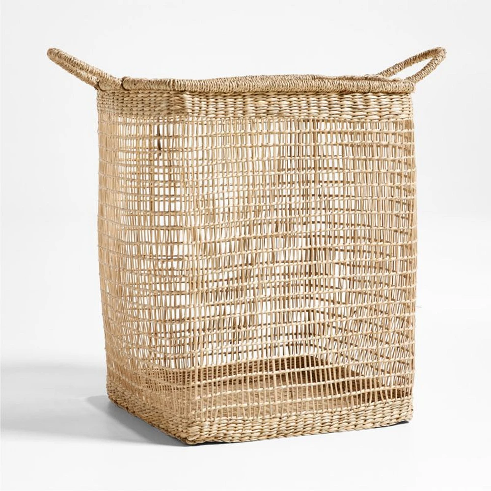 Rybak Medium Square Woven Decorative Blanket Basket
