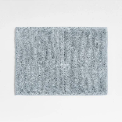 Rylan Organic Cotton Mist Blue Bath Mat 18"x24"