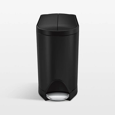 simplehuman ® Matte Black Metal Butterfly Trash Can