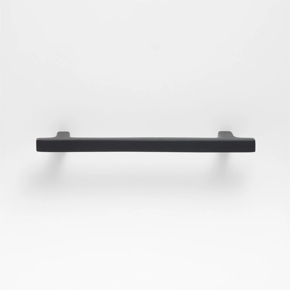 Square Edge 5" Matte Black Cabinet Drawer Bar Pull