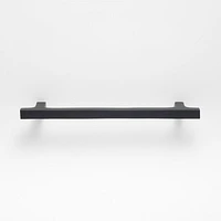 Square Edge 6" Matte Black Cabinet Drawer Bar Pull