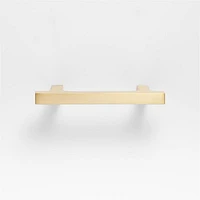 Square Edge 3" Brushed Brass Cabinet Drawer Bar Pull