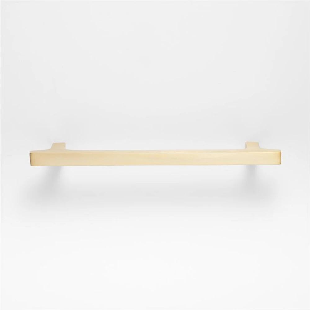 Square Edge 6" Brushed Brass Cabinet Drawer Bar Pull