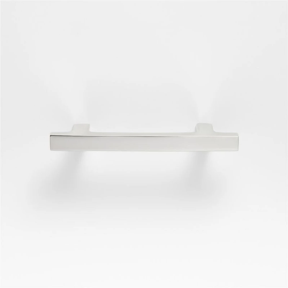 Square Edge 3" Polished Chrome Cabinet Drawer Bar Pull