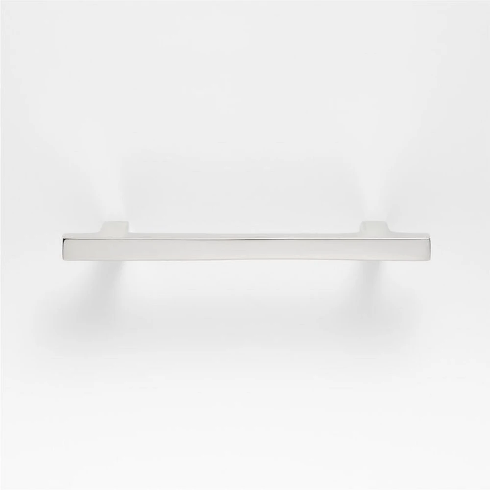 Square Edge 4" Polished Chrome Cabinet Drawer Bar Pull