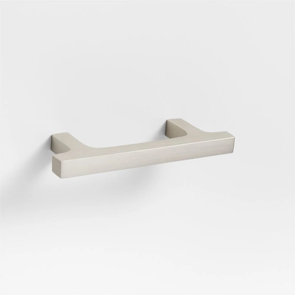 Square Edge 3" Brushed Nickel Cabinet Drawer Bar Pull