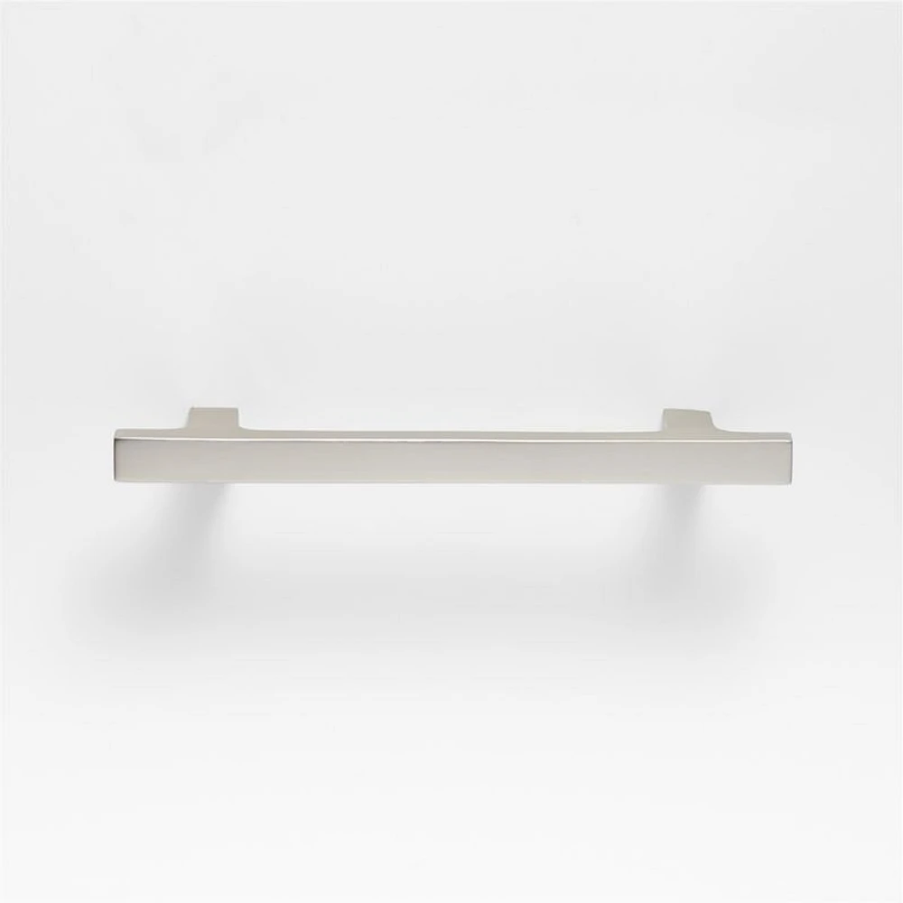 Square Edge 4" Brushed Nickel Cabinet Drawer Bar Pull