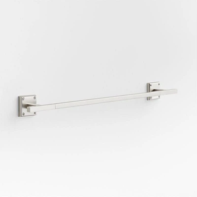 Square Edge Brushed Nickel Bath Towel Bar 24"