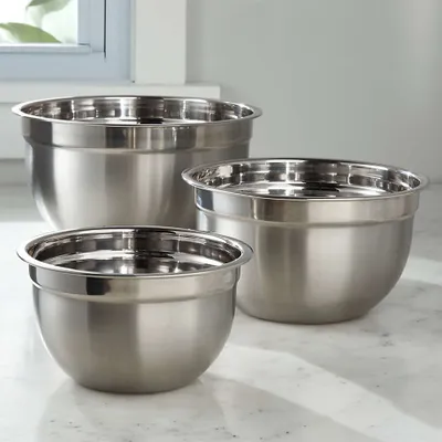 Stainless Steel Bowls, Set of 3