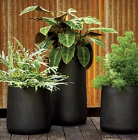 Saabira Charcoal 15.5" Tall Indoor/Outdoor Planter