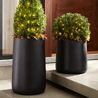 Saabira Charcoal 15.5" Tall Indoor/Outdoor Planter