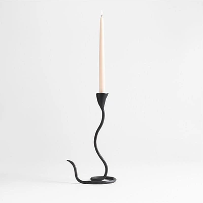 Sacré Large Black Metal Taper Candle Holder by Athena Calderone