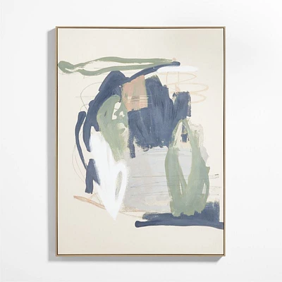 "Sage Advice" Framed Light Green Wall Art Print 45"x61" by April Sanders