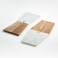 Salvia Narrow Nesting Marble and Wood Cheese Board