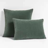 Salvia 22"x22" Green Faux Mohair Throw Pillow with Feather Insert by Athena Calderone