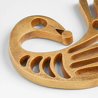 Sankofa Gold Metallic Bird Trivet by Eric Adjepong