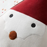Santa Claus Triangle Velvet Kids Christmas Throw Pillow