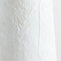 Santorini White Plaster Floor Lamp with Woven Shade 61.5"