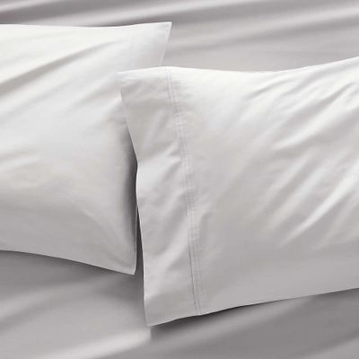 400 Thread Count Sateen Dove Pillow Cases Standard, Set of 2
