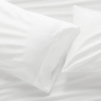 400 Thread Count Sateen White Pillow Cases King, Set of 2