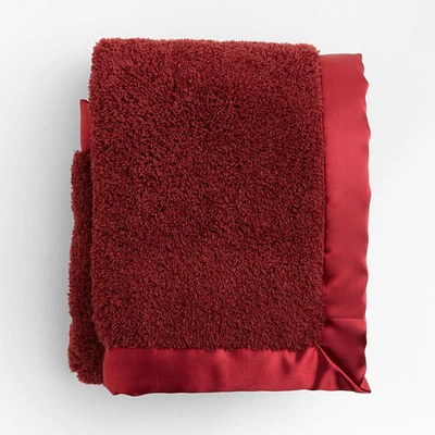 Satin Trim Luminous Plush Baby Stroller Blanket
