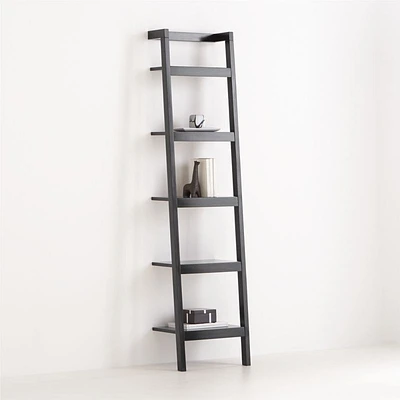 Sawyer Black Leaning 18" Bookcase