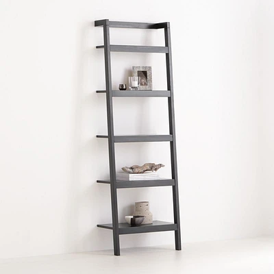 Sawyer Black Leaning 24.5" Bookcase