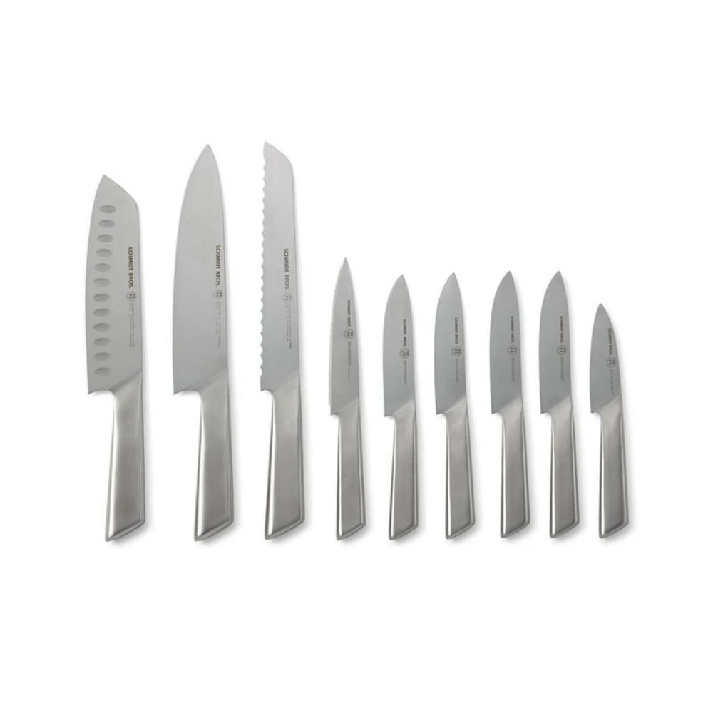 Schmidt Brothers Stainless Steel 10-Piece Knife Block Set